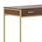 Martha Stewart 19.75 in. D X 47.25 in. W X Engineered Wood, Steel, Walnut/Polished Brass ZG-ZP-028-BR-GLD-MS - alternate 5